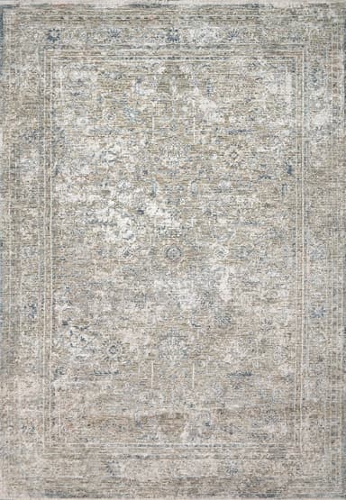 Flare area rug in Beige/Ivory/Blue