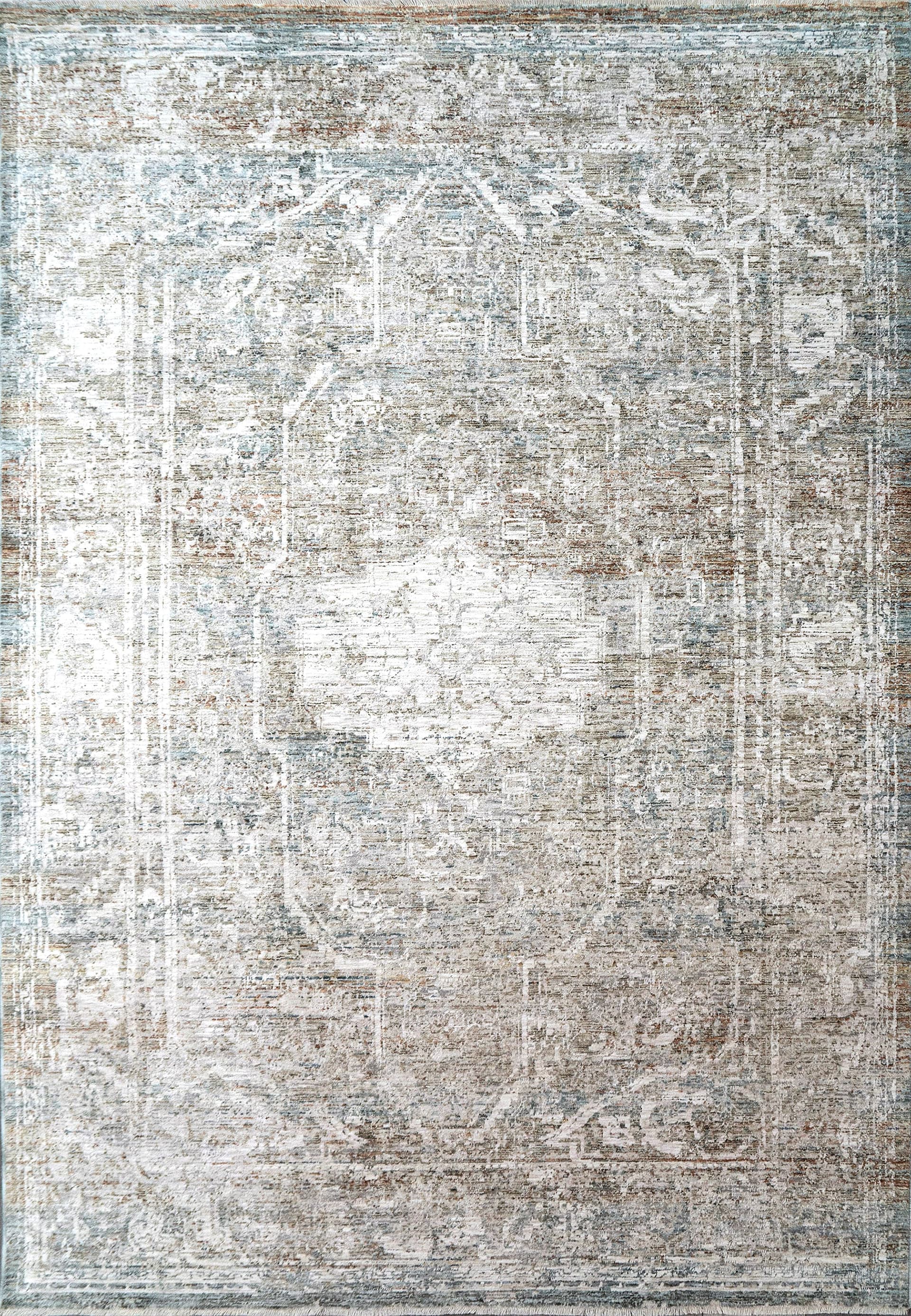Lantern Flare Beige/Ivory/Blue area rug