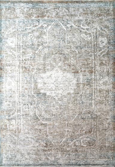 Flare area rug in Beige/Ivory/Blue