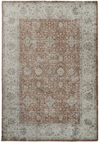 Luminous area rug in Rust/Cream