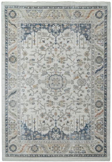 Authentic area rug in Ivory/Navy