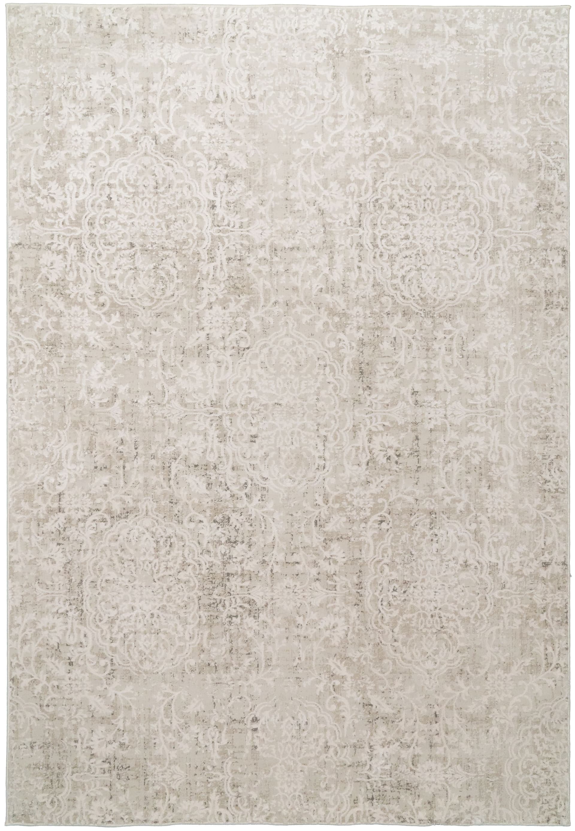 Glen Quartz Ivory/Beige area rug