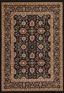 Yazd rug in Black
