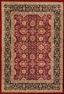Yazd rug in Red/Black