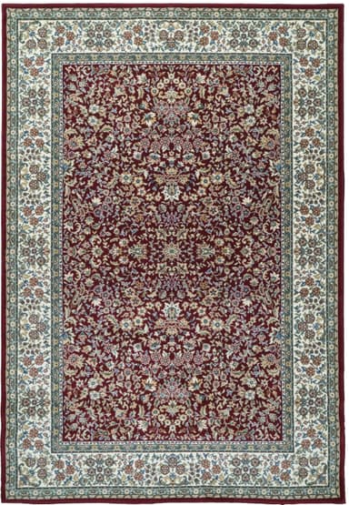 Ancient Garden area rug in Red/Ivory