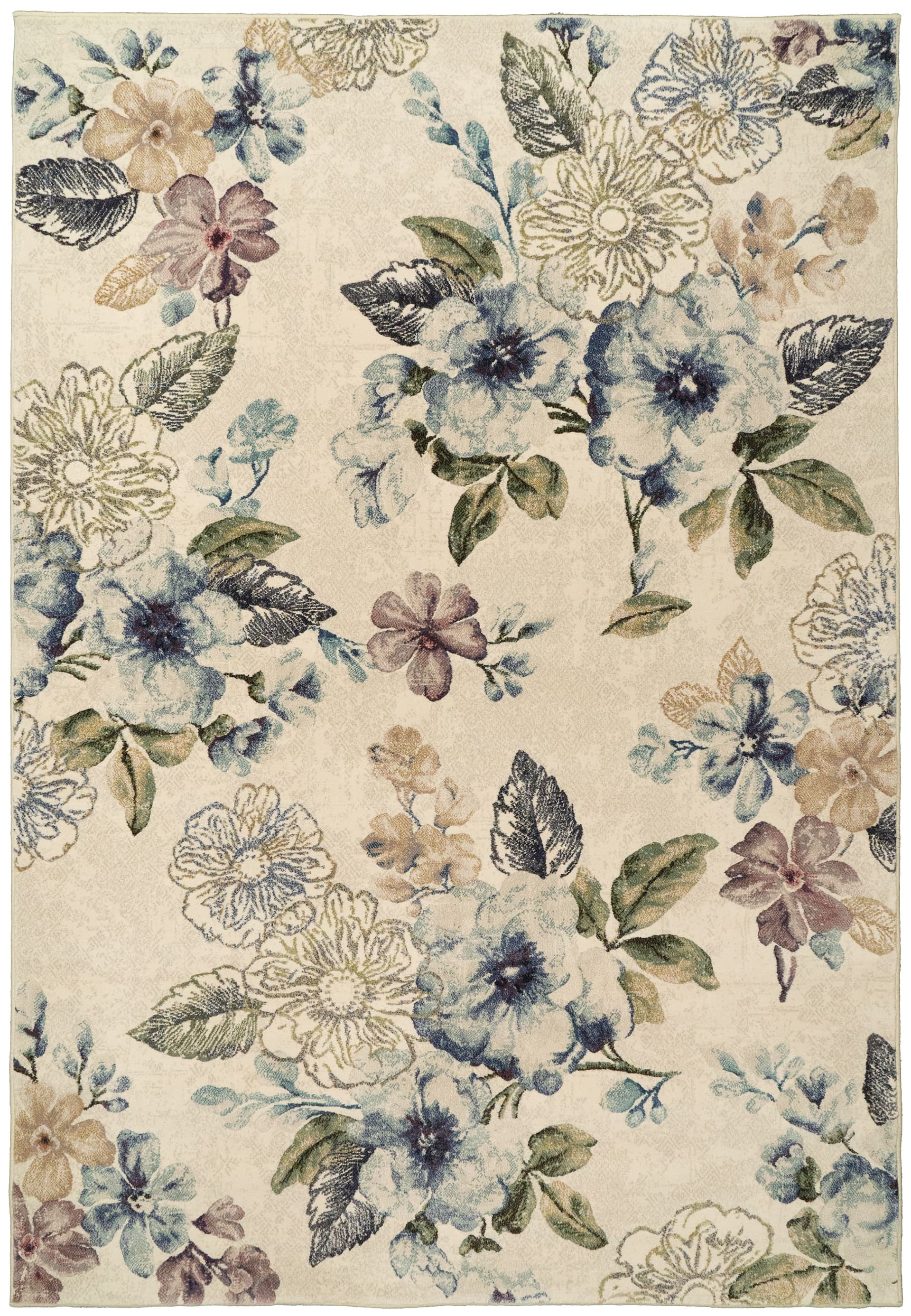 Camellia Eclipse Cream/Blue area rug