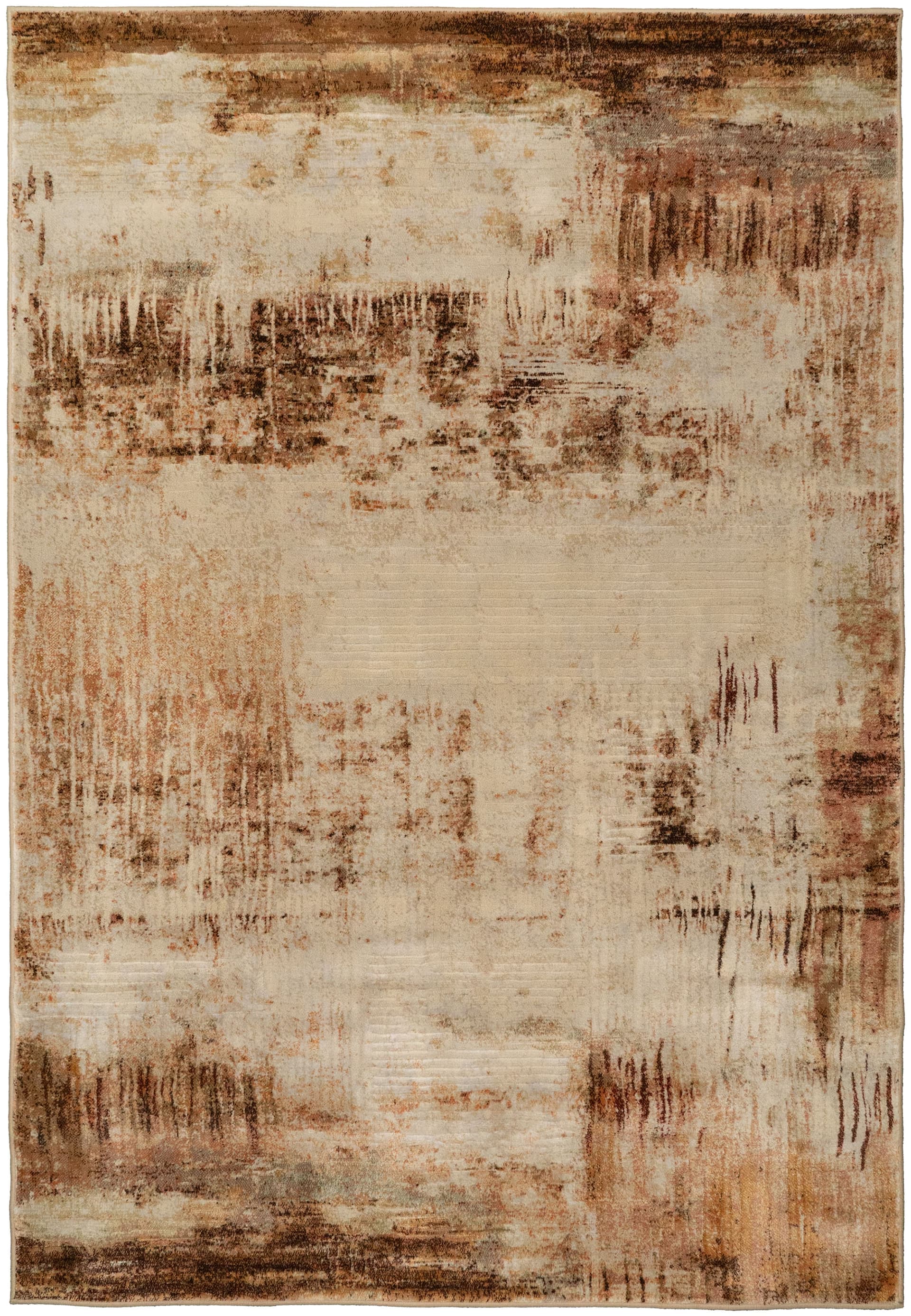 Lotus Eclipse Beige/Rust area rug