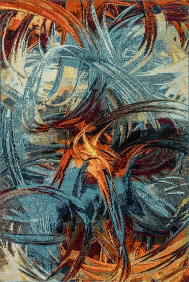 Zodiac area rug in Blue/Multi