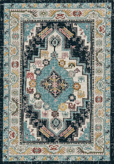 Zodiac area rug in Beige/Blue