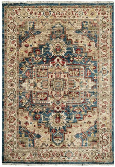 Juno area rug in Navy/Red