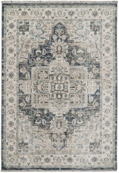 Juno area rug in Dark Blue/Cream