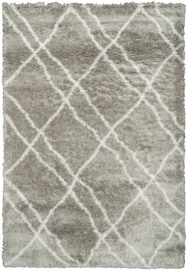 Nordic area rug in Silver/White